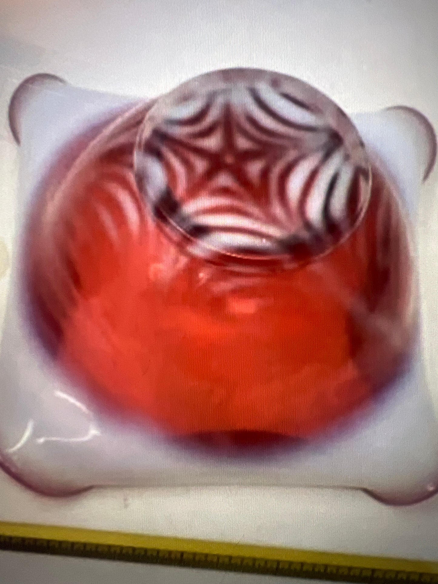 Fenton Ruby red fairy light lamp 3 piece