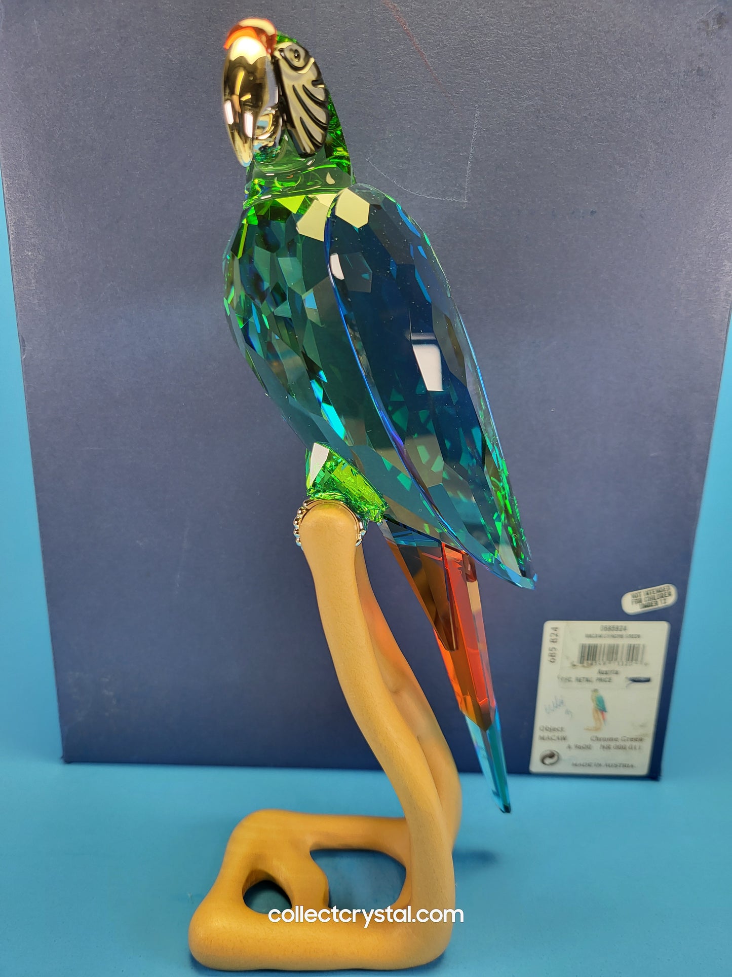 Macaws Paradise Parrot Chrome Green Bird 685824 Figurine