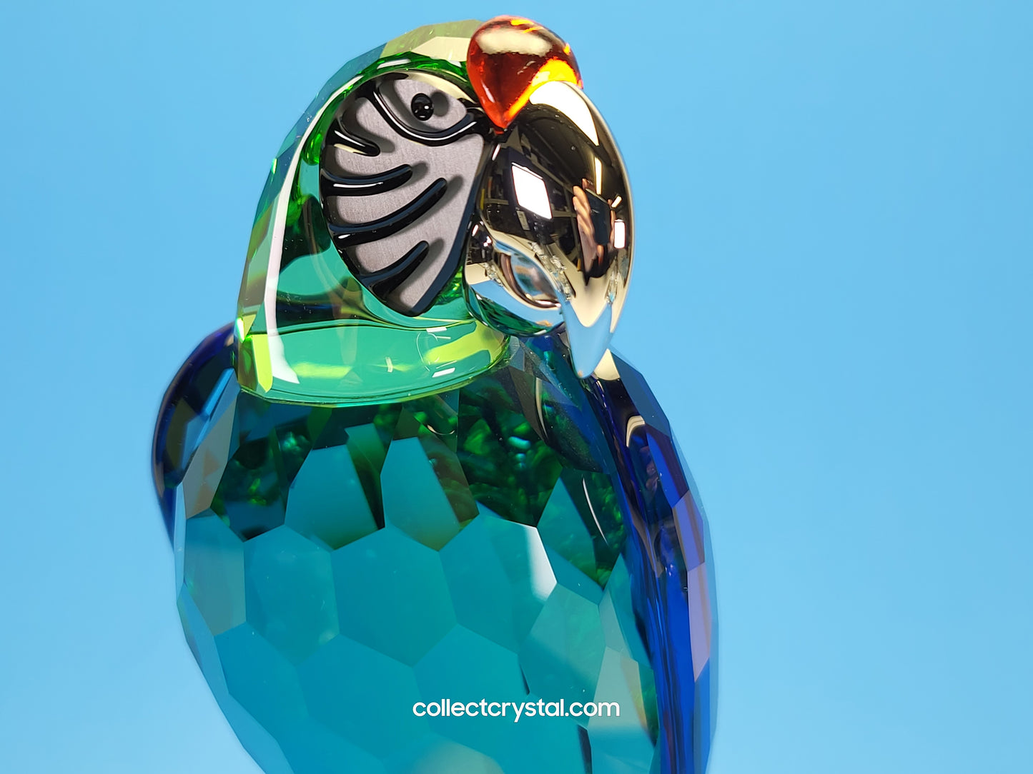 Macaws Paradise Parrot Chrome Green Bird 685824 Figurine