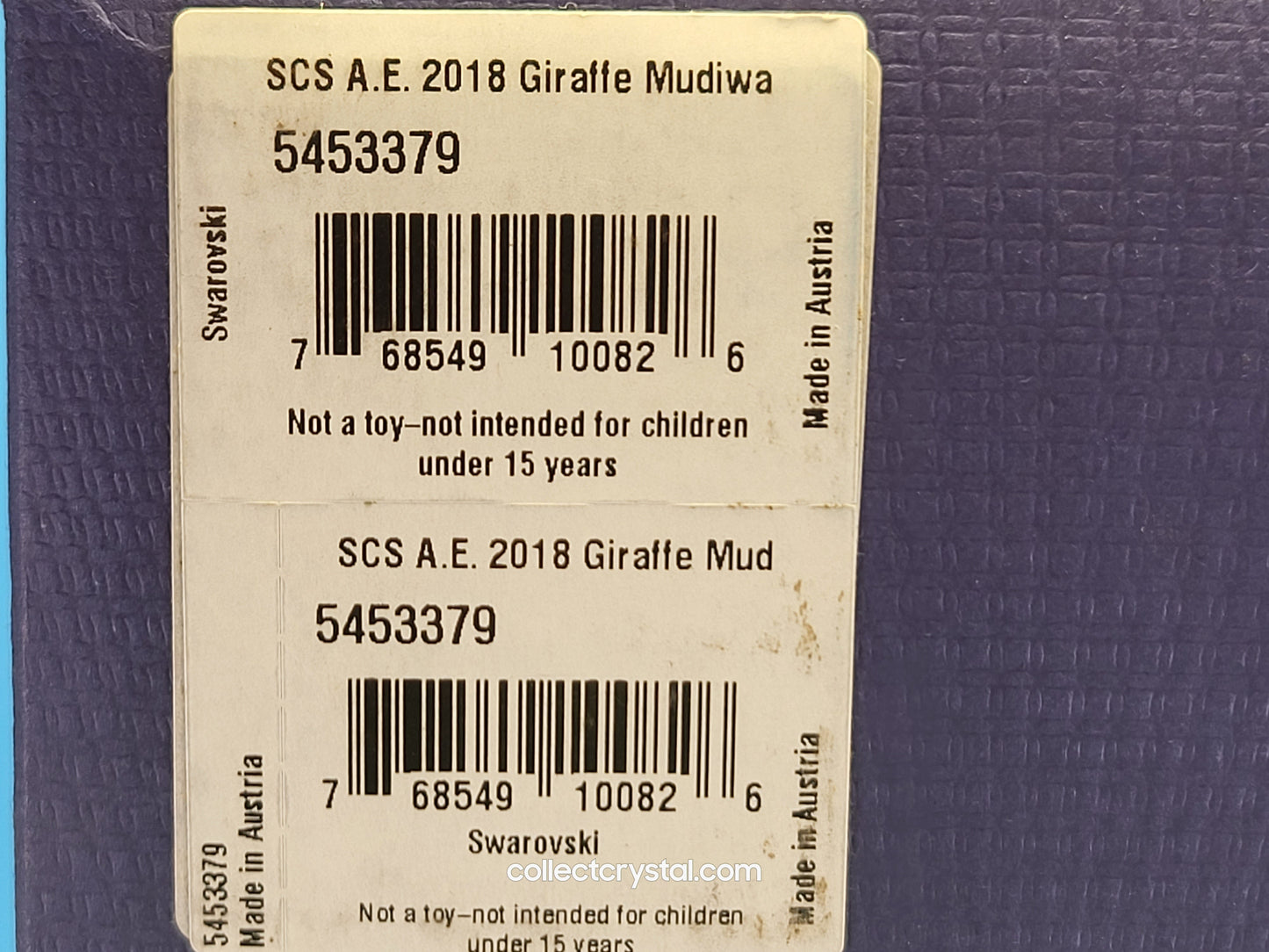 MUDIWA GIRAFFE 2018 Annual Edition Complete Set 5301550 giraffe & Companion Baby 5302151 mudiwa