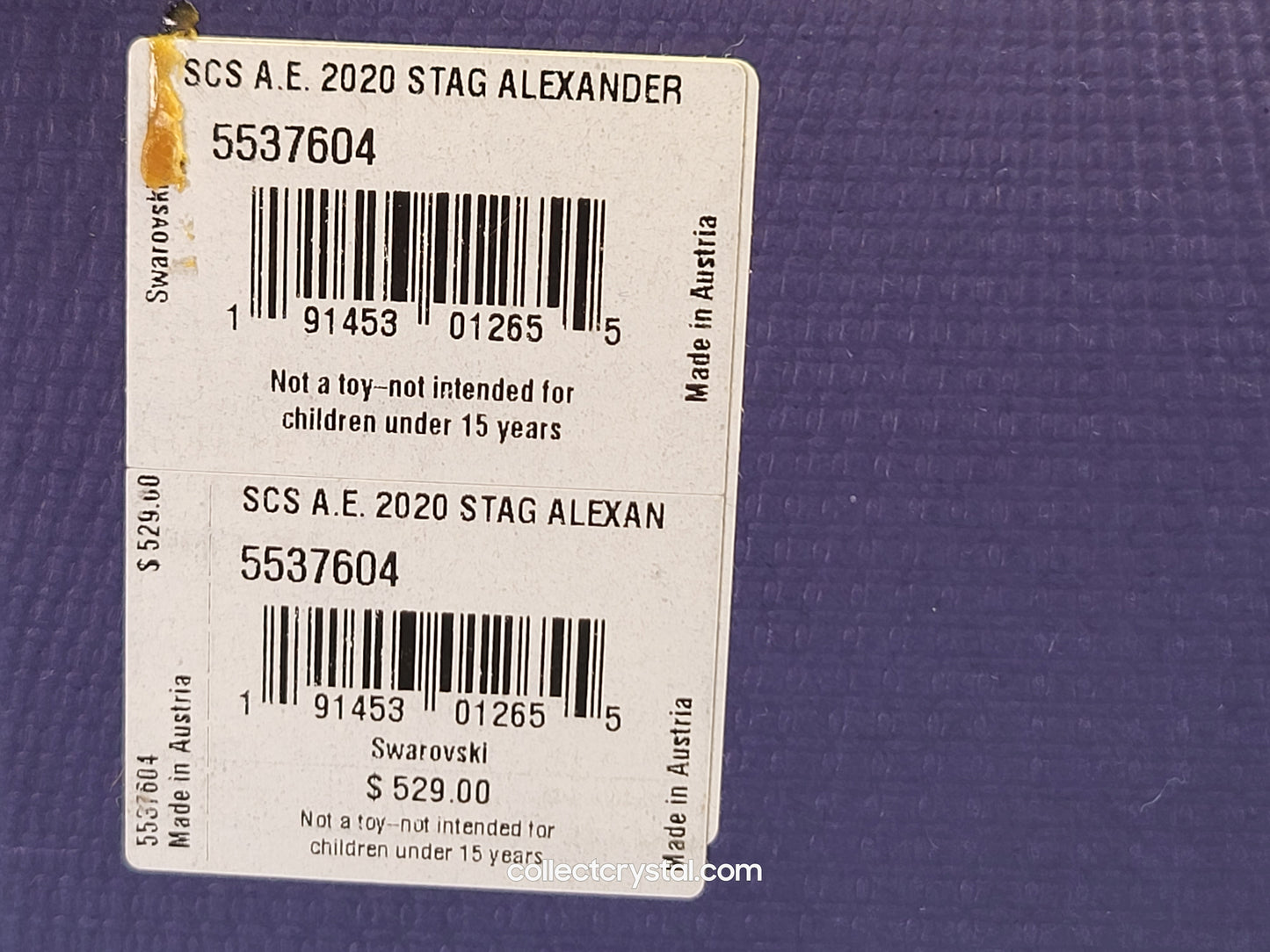 ALEXANDER STAG 5487948 Signed by Designer 2020 ANNUAL EDITION