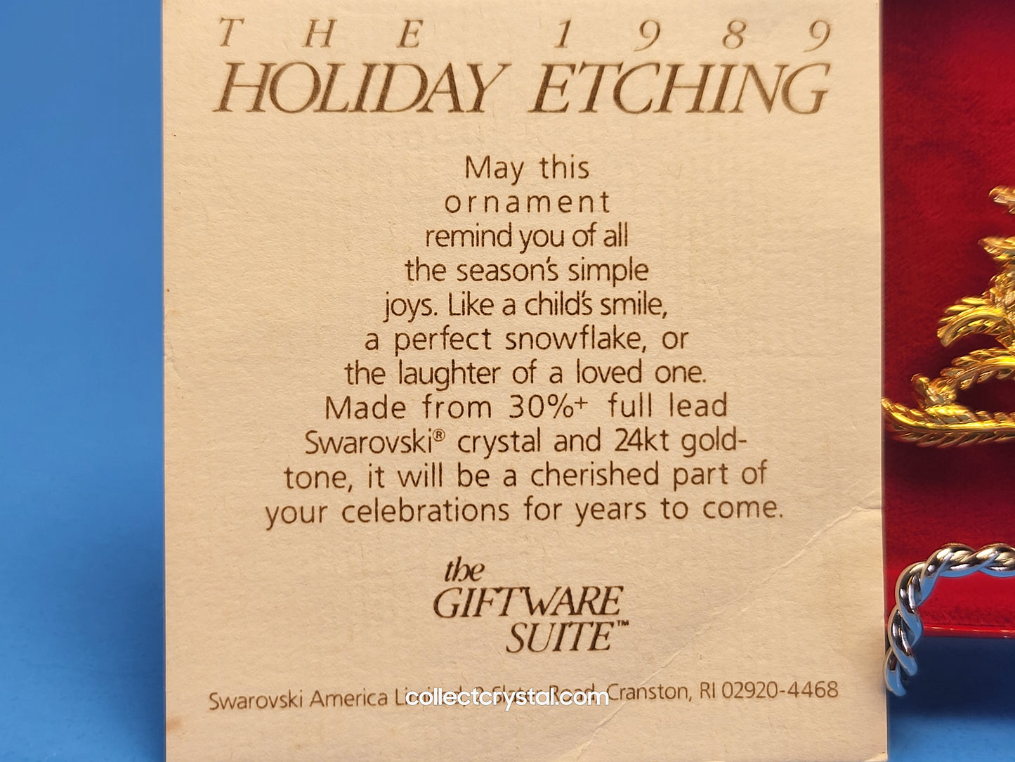 1989 Annual Ornament SCO1989