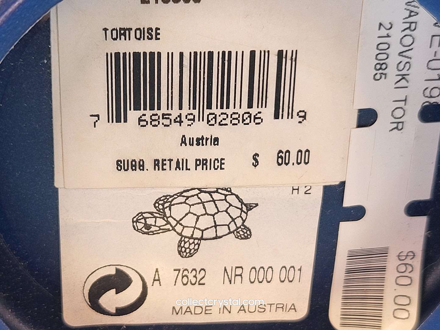 Tortoise Turtle # 210085 from the 1997 In the Secret Garden collection