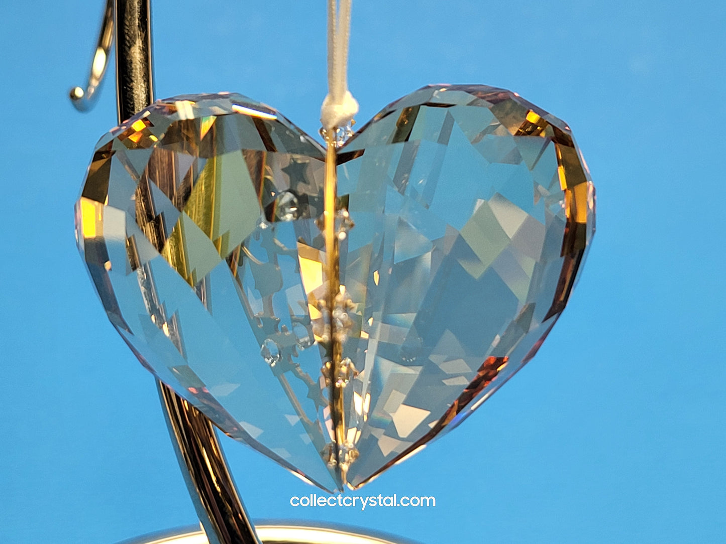 CHRISTMAS ORNAMENT – HEART CRYSTAL GOLDEN SHADOW 1140006