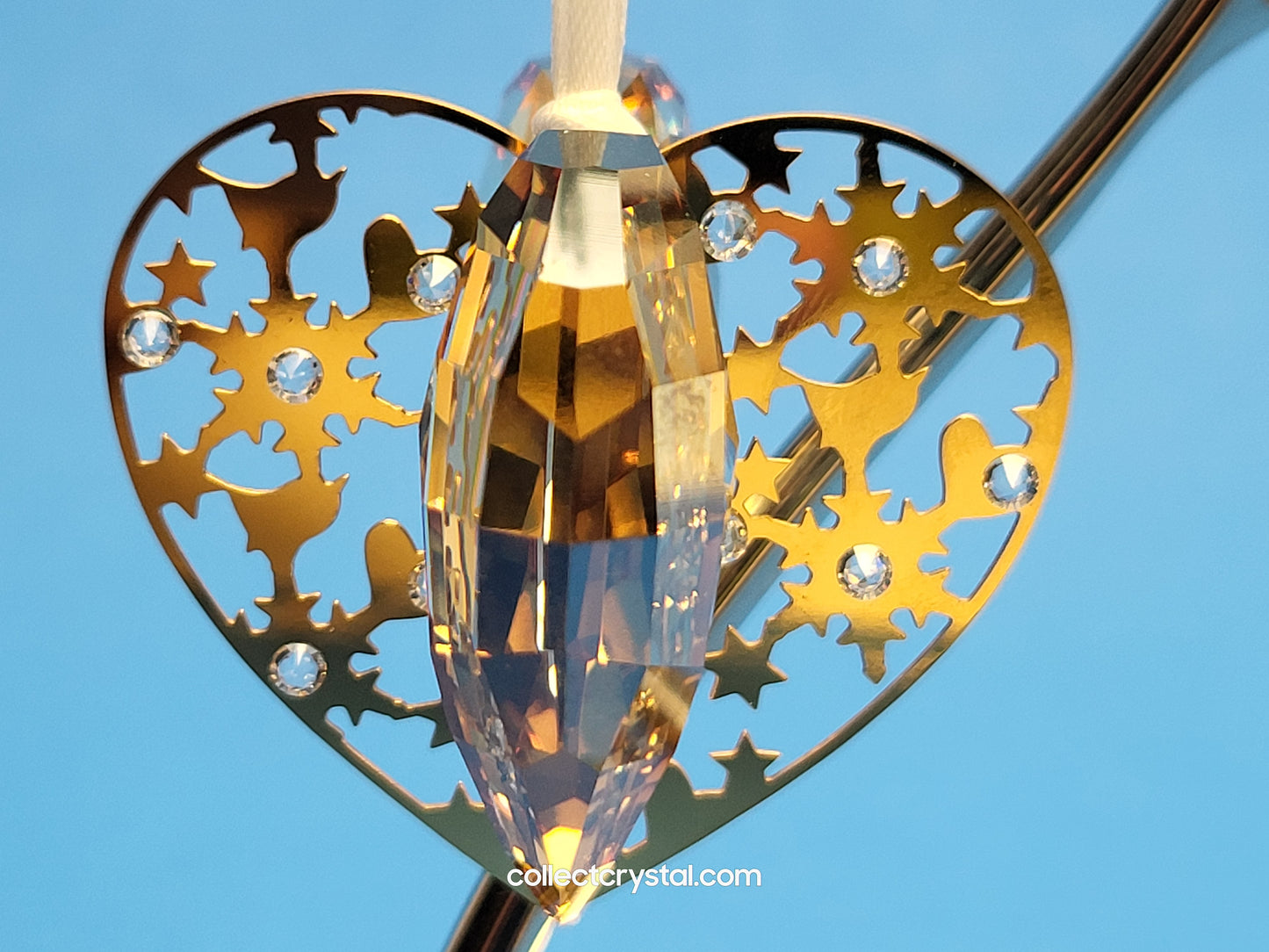 CHRISTMAS ORNAMENT – HEART CRYSTAL GOLDEN SHADOW 1140006