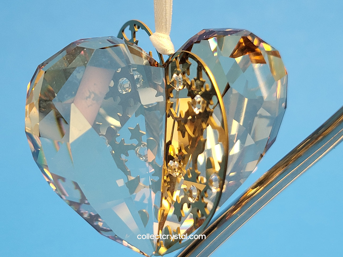 CHRISTMAS ORNAMENT – HEART CRYSTAL GOLDEN SHADOW 1140006