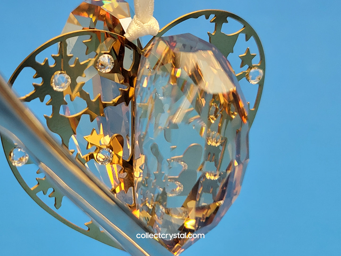 CHRISTMAS ORNAMENT – HEART CRYSTAL GOLDEN SHADOW 1140006