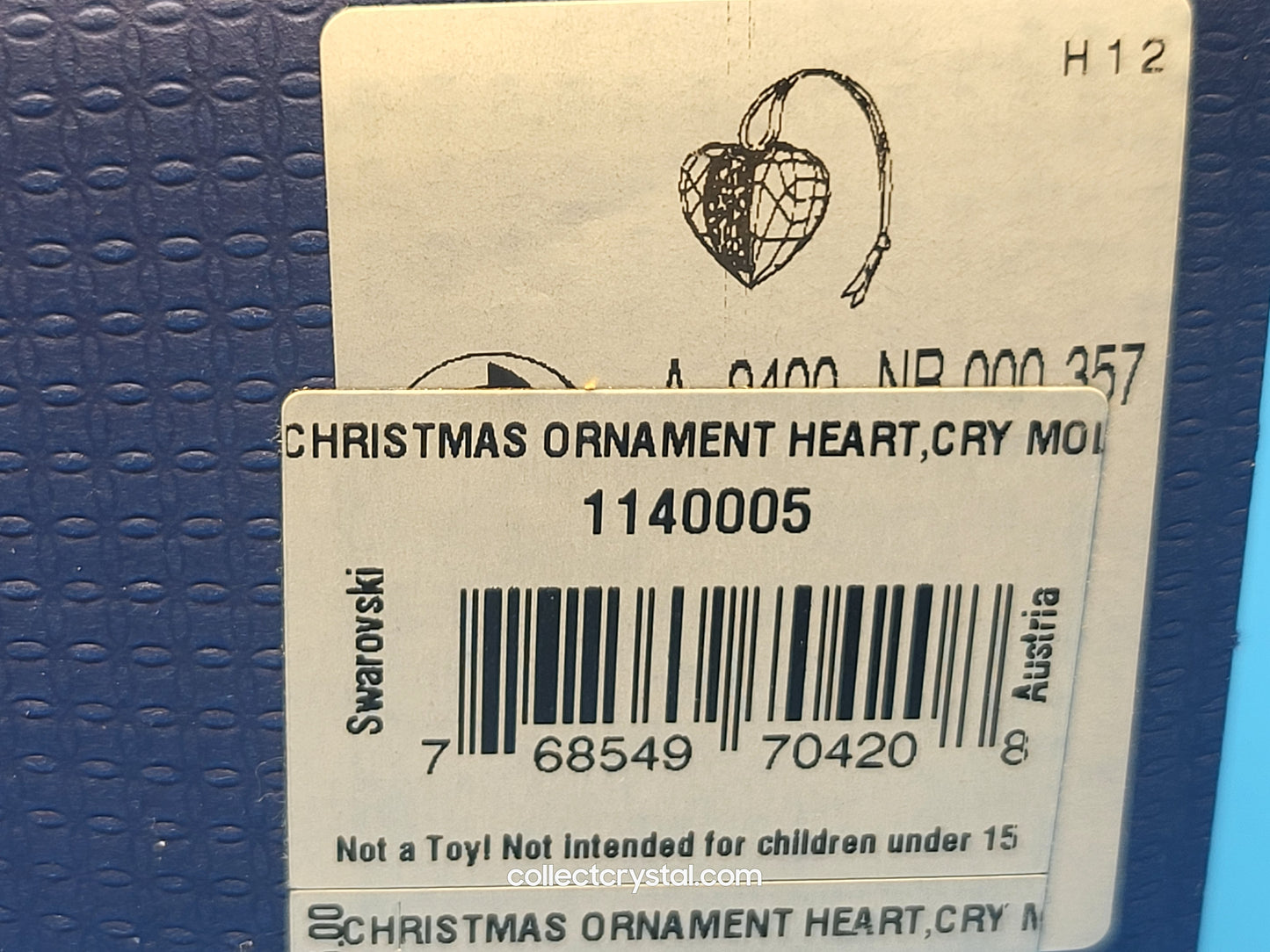 CHRISTMAS ORNAMENT – HEART CRYSTAL MOONLIGHT 1140005