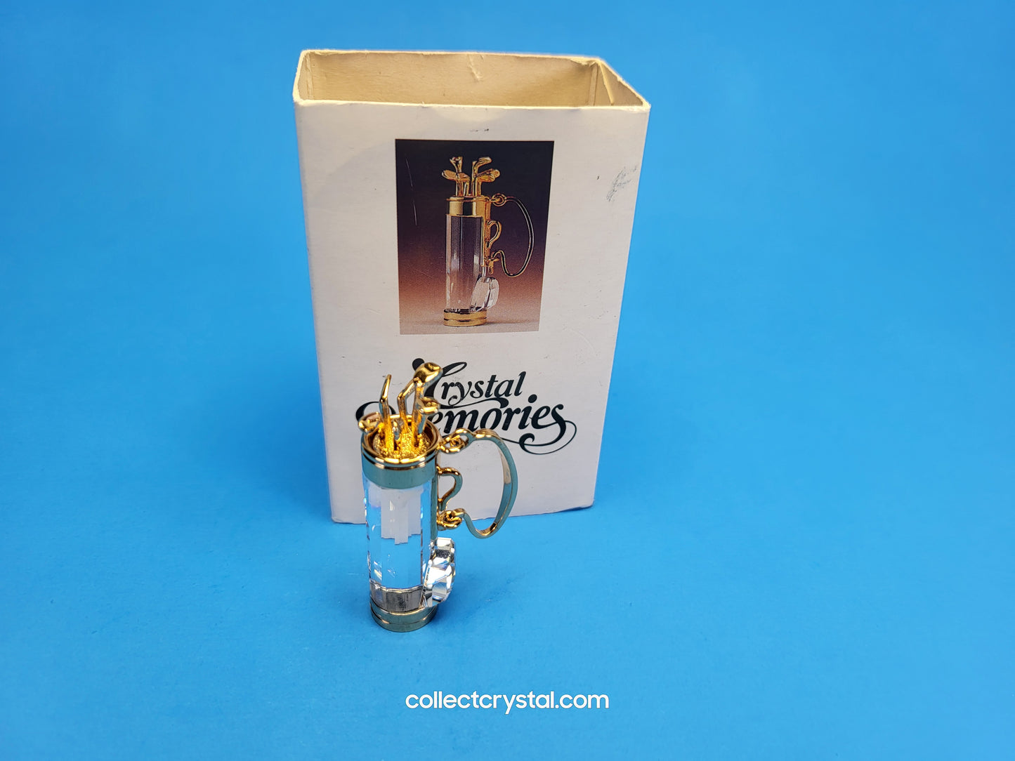 Swarovski Figurine Crystal Memories -Golf Bag and clubs Gold 171200