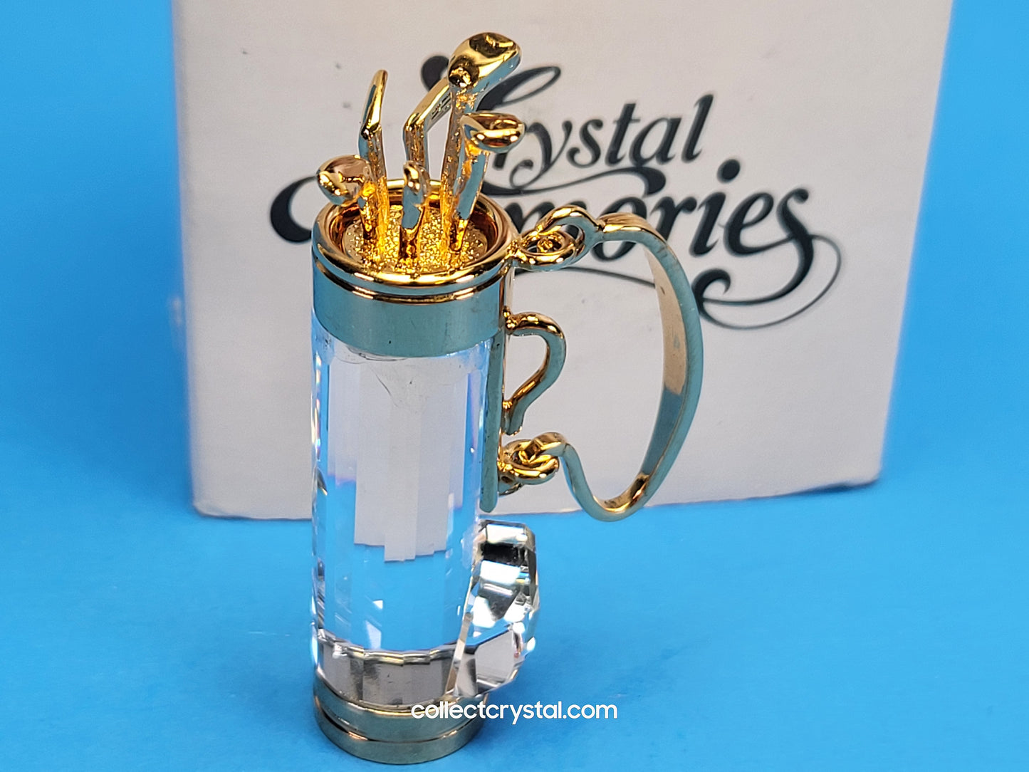 Swarovski Figurine Crystal Memories -Golf Bag and clubs Gold 171200
