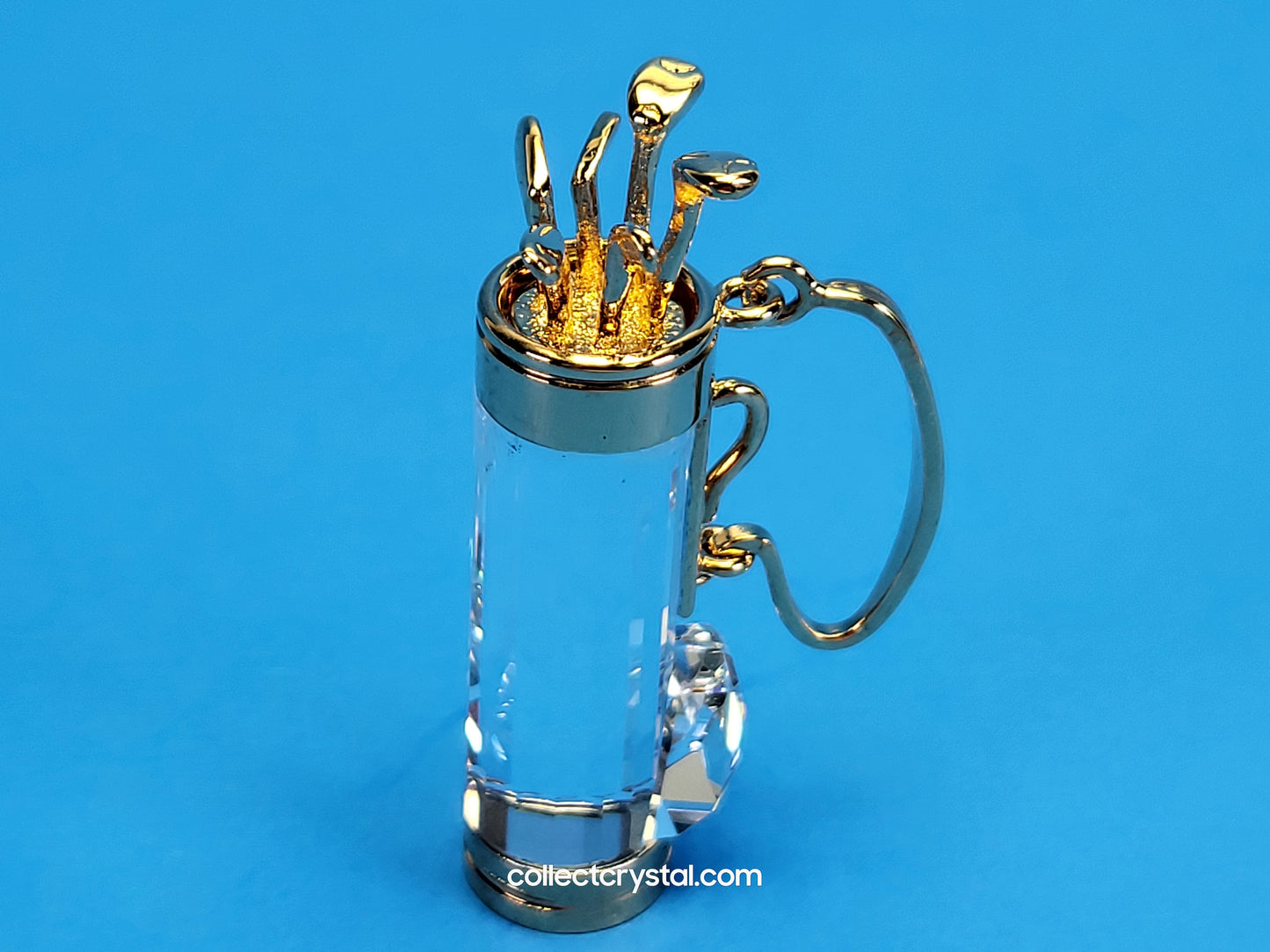 Swarovski Figurine Crystal Memories -Golf Bag and clubs Gold 171200