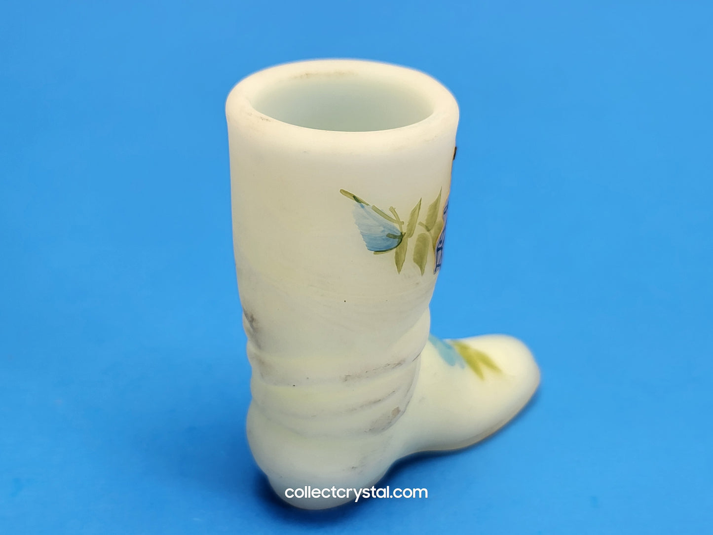 Fenton hand painted custard boot