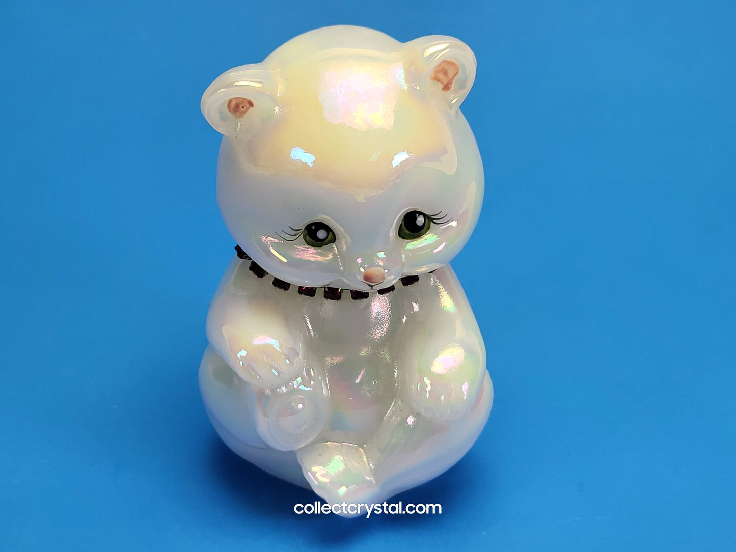 Fenton opal sitting teddy bear