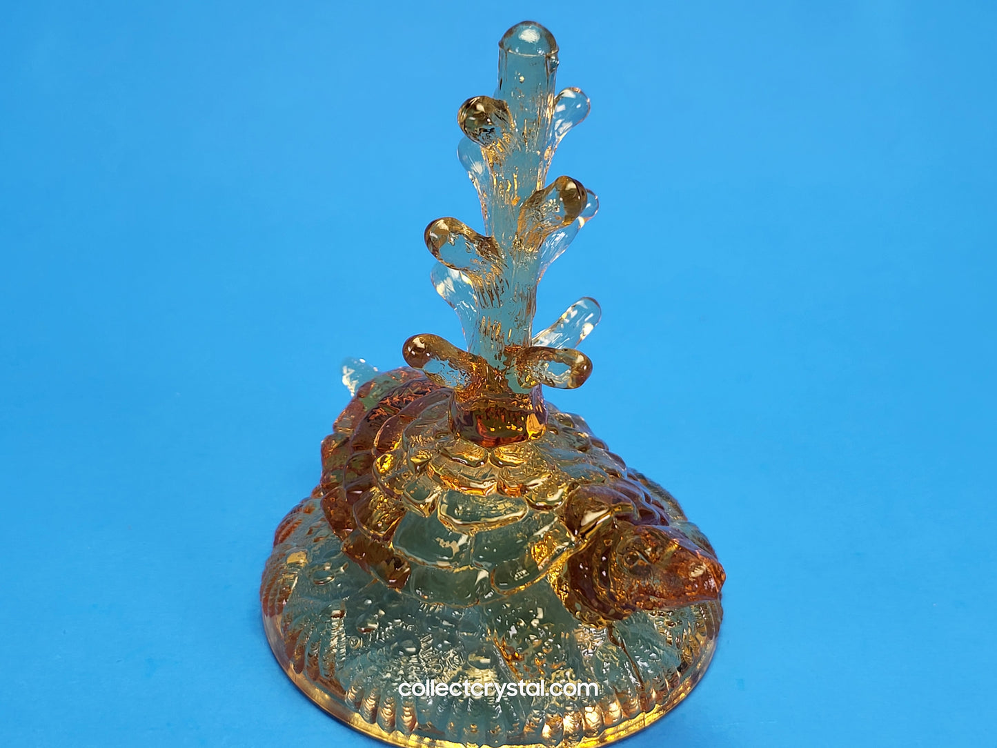 Fenton Topaz Turtle Ring holder # 554