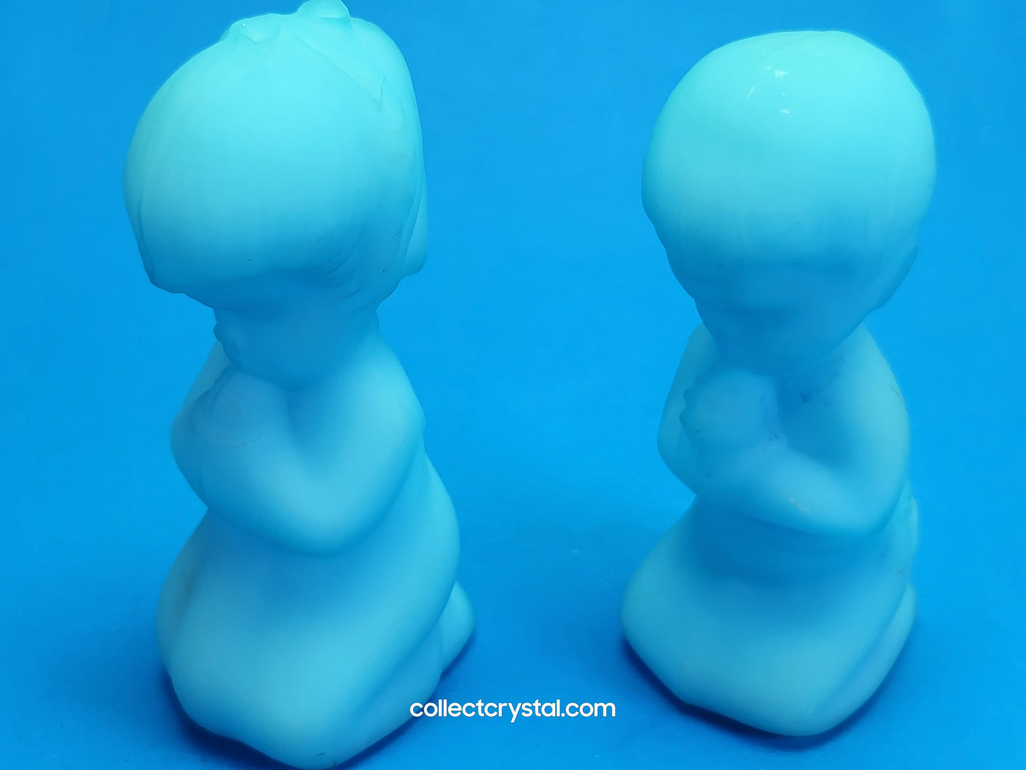 Fenton Blue Boy and Girl Praying
