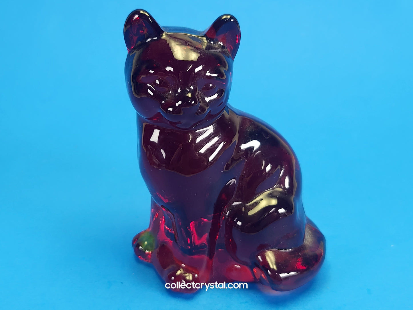 Fenton Cranberry Red Cat