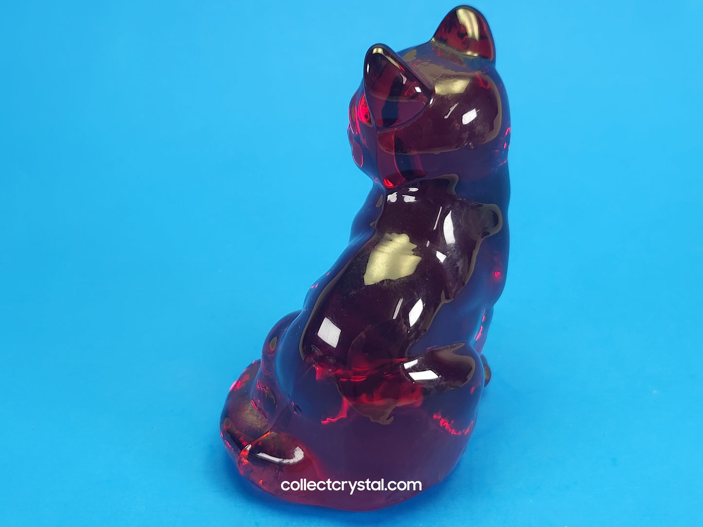 Fenton Cranberry Red Cat
