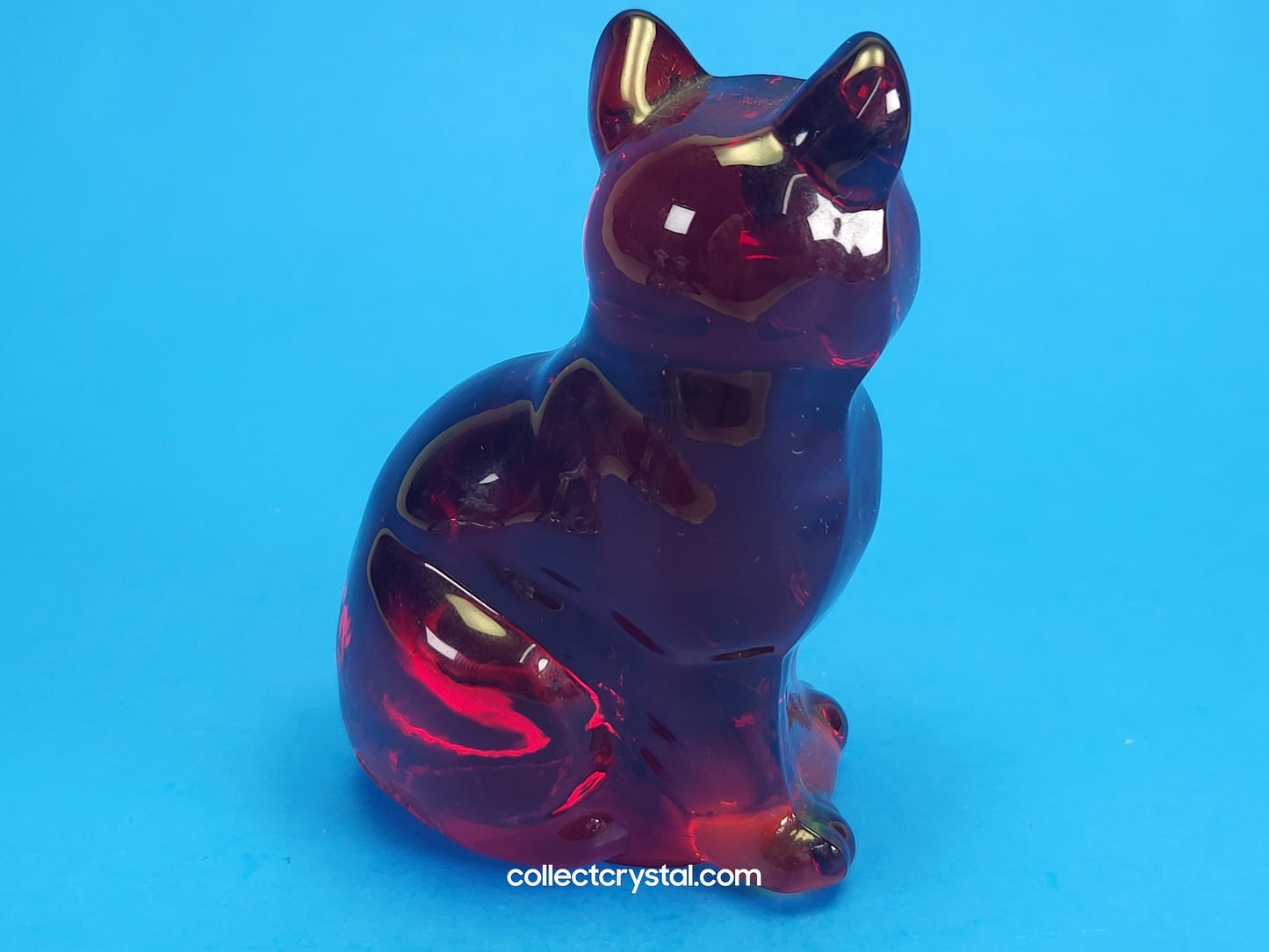 Fenton Cranberry Red Cat