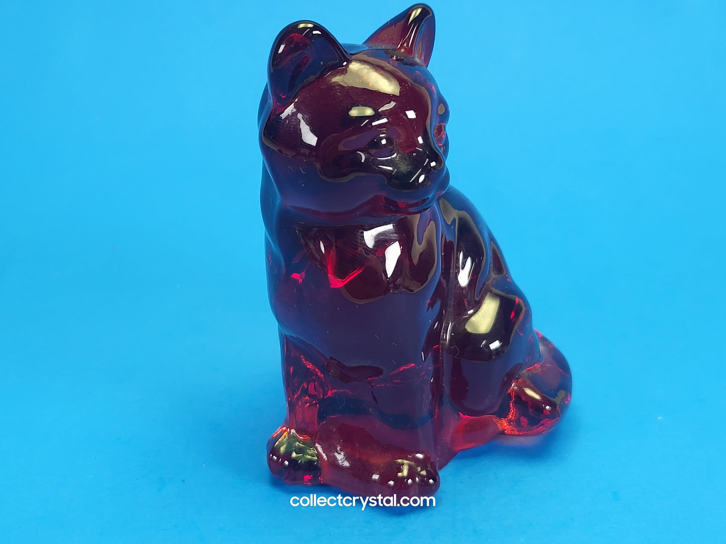 Fenton Cranberry Red Cat