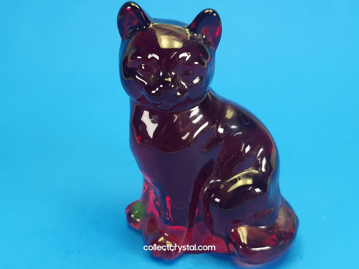 Fenton Cranberry Red Cat
