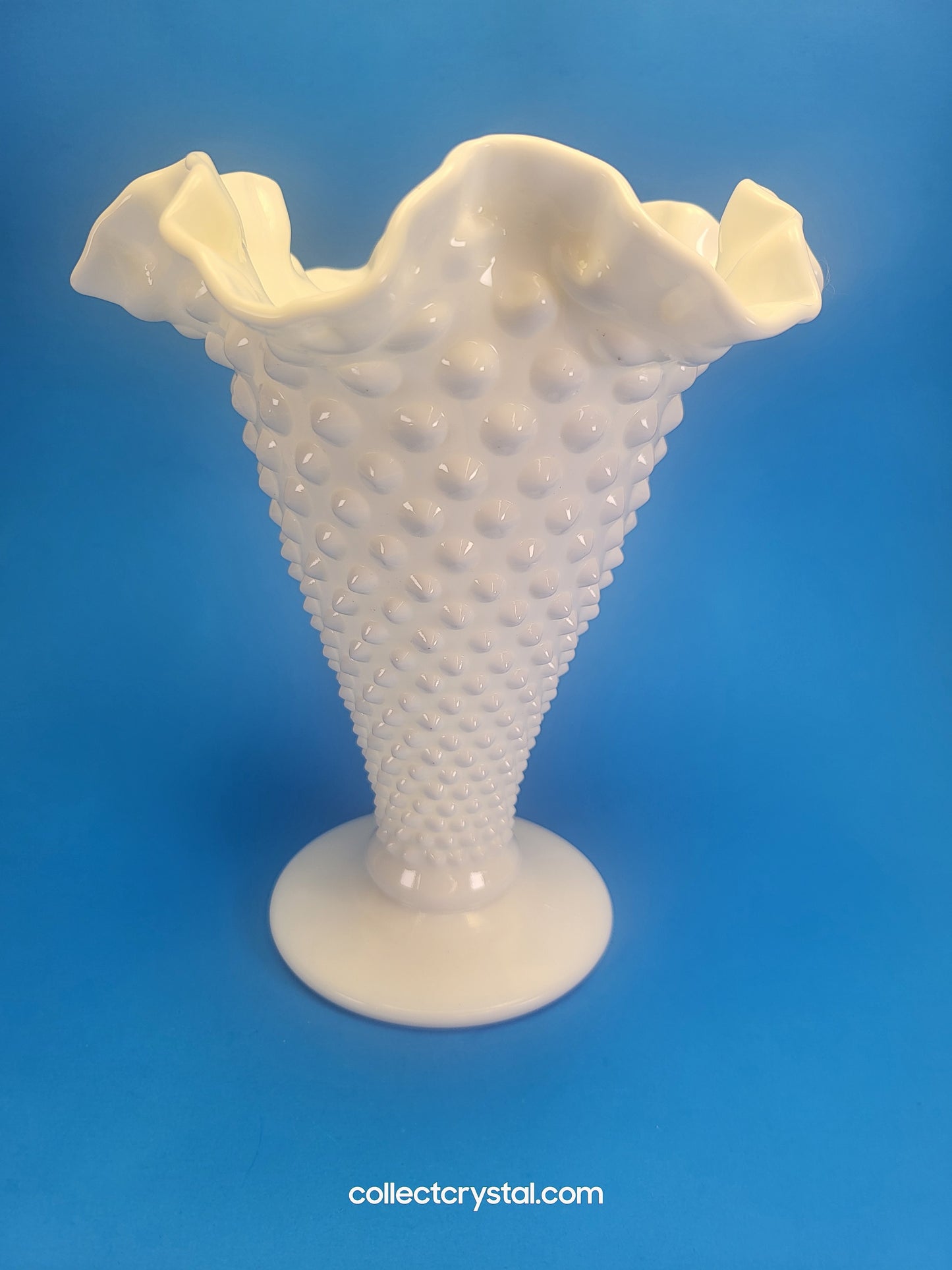Fenton Milk Glass Hobnail Vase