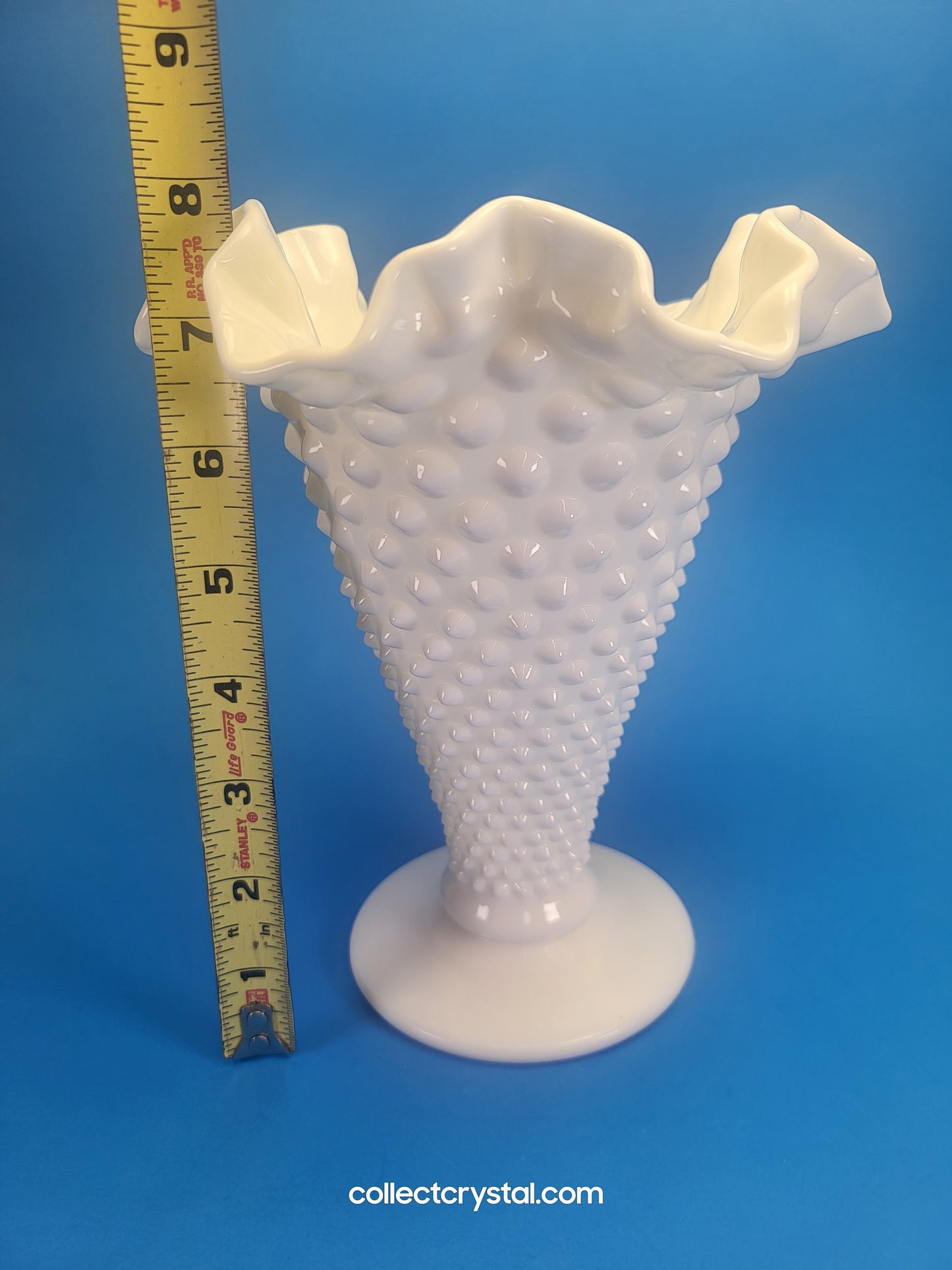 Fenton Milk Glass Hobnail Vase