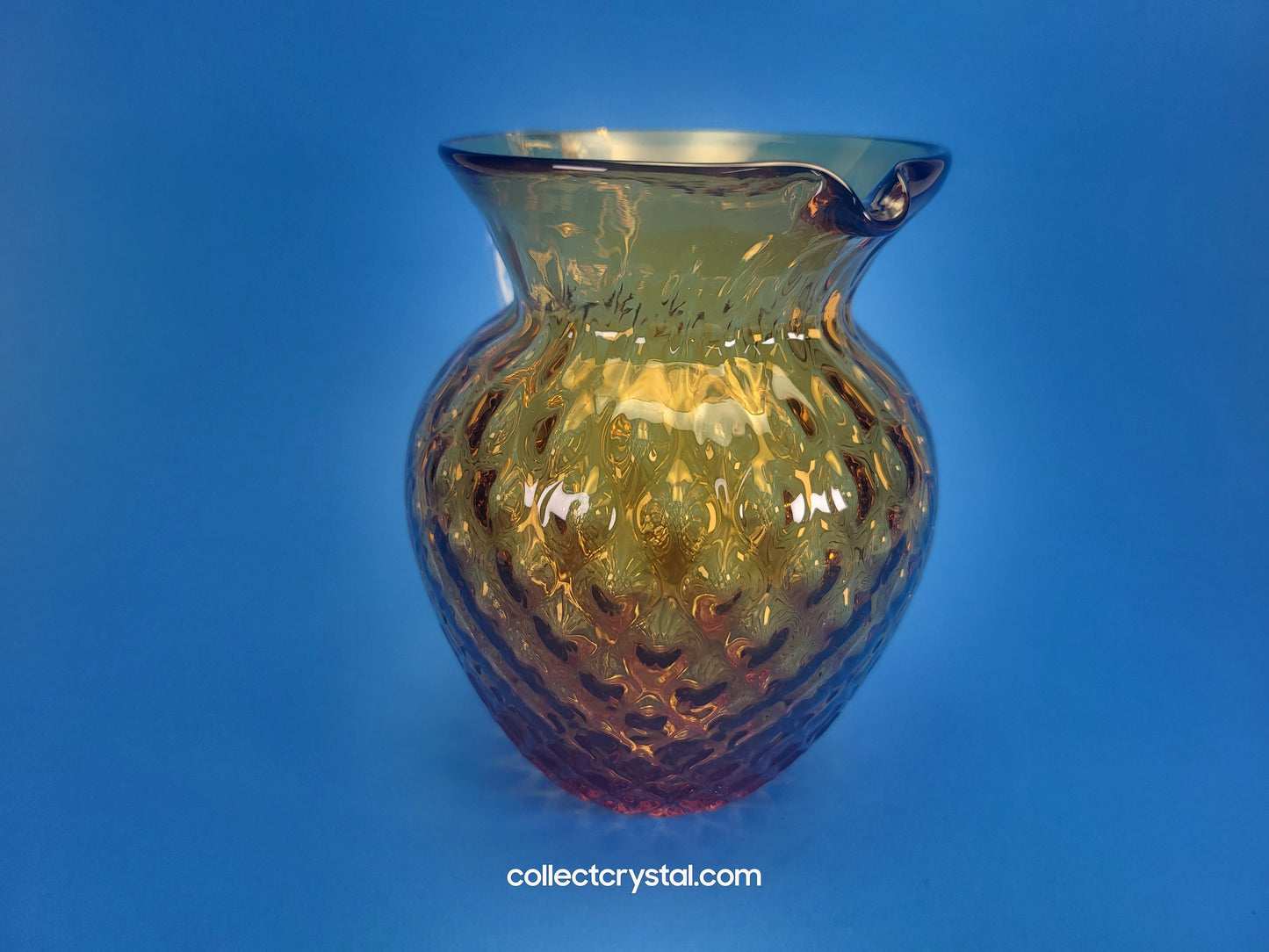 Pilgrim Blown Glass Amber Pitcher