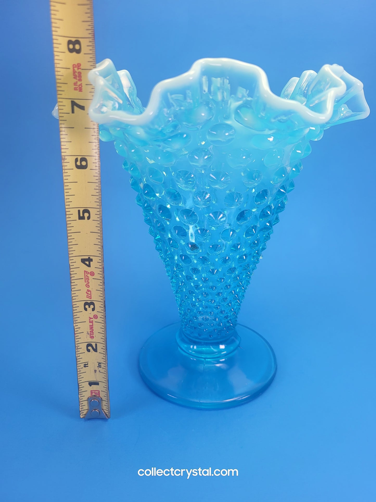 Fenton Blue Hobnail Vase