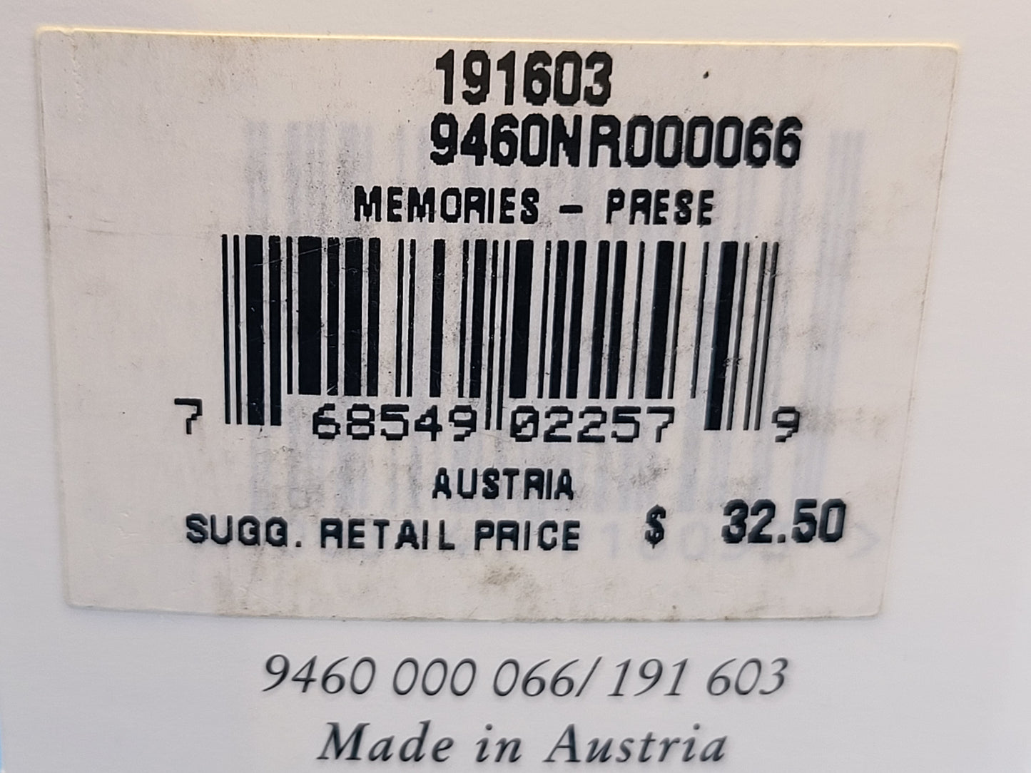 MEMORIES – PRESENT GOLD 191603