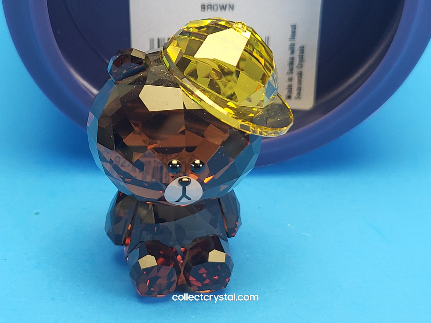 Swarovski Line Friends Brown Teddy Bear Crystal Figurine # 5492743