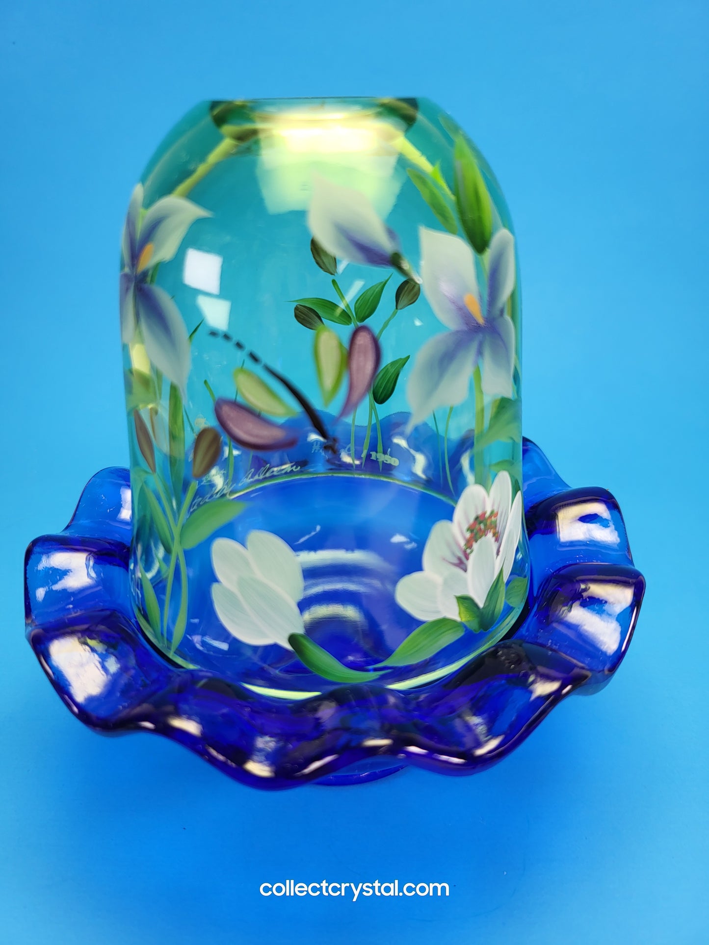 Fenton Lily pond Fairy Lamp