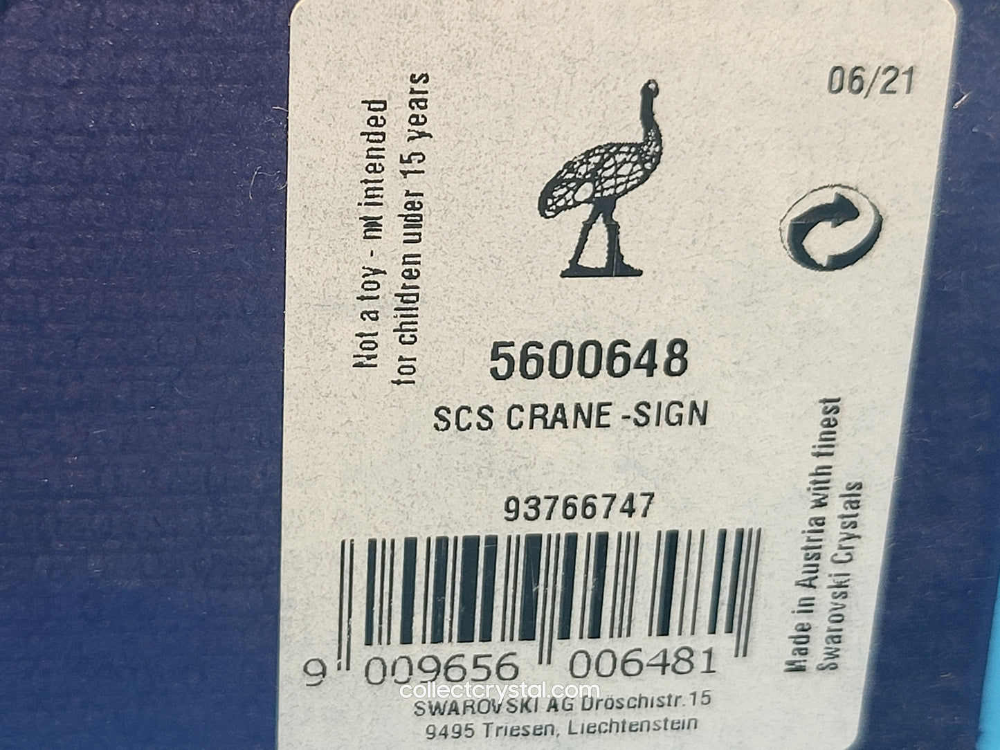 SCS Elegance of Africa Crane Neema # 5557894 Or 5600648 designer signed