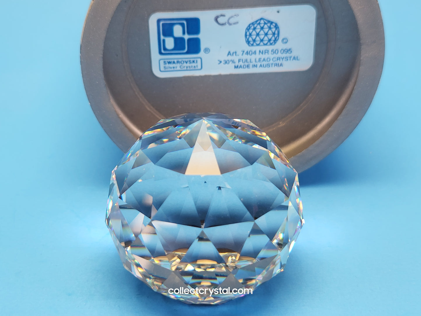 PAPERWEIGHT – ROUND 50MM CRYSTAL CAL