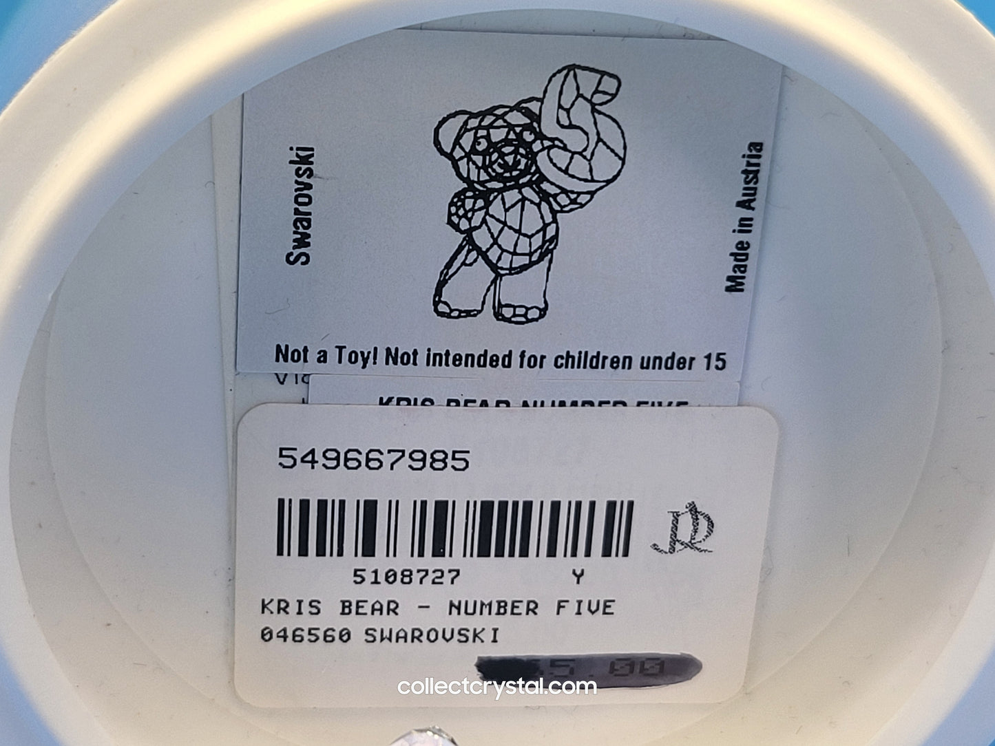 KRIS BEAR –BIRTHDAY BEAR FOR AGE NUMBER 5 FIVE # 5108727