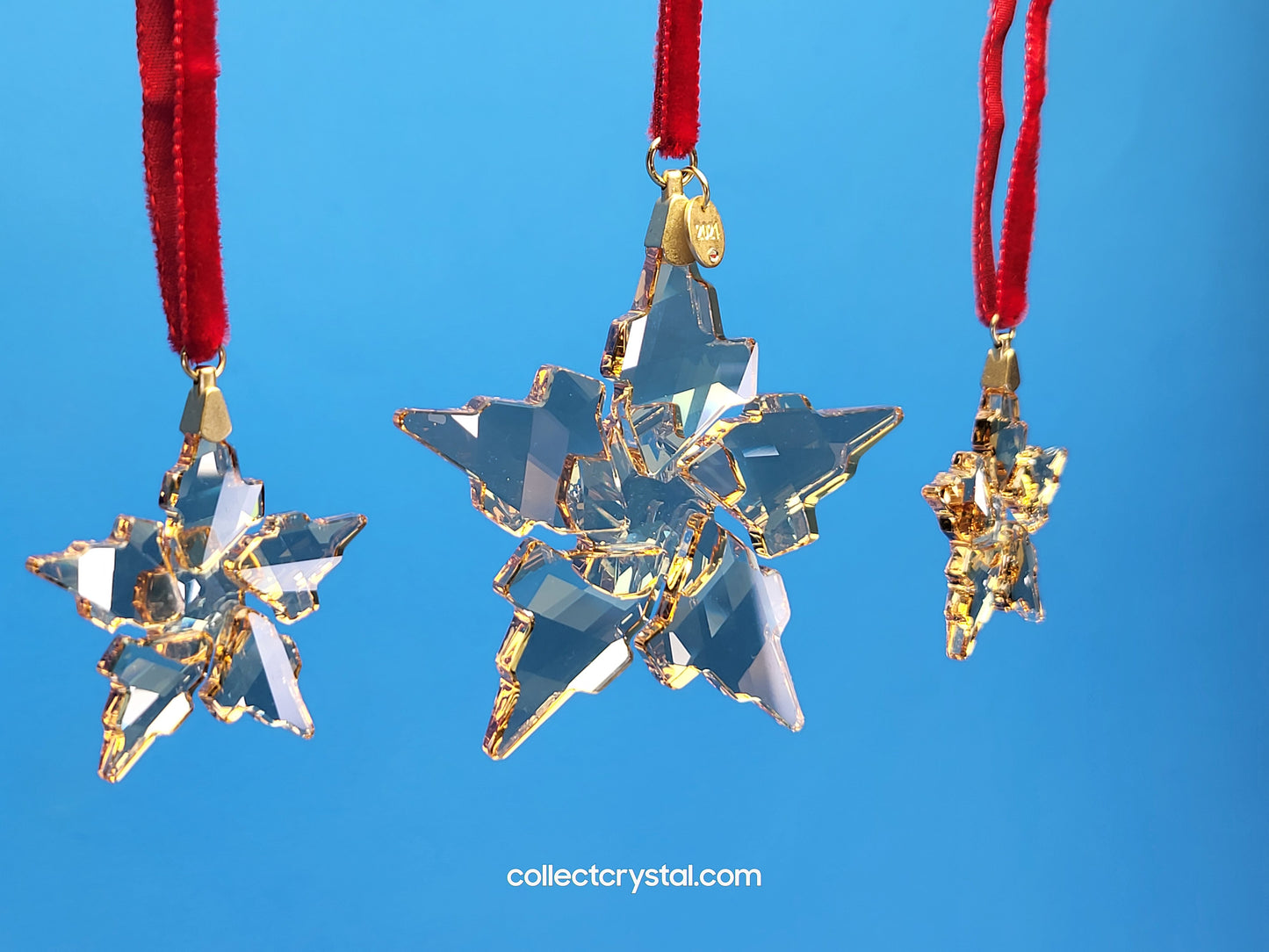 2021 CHRISTMAS ORNAMENT FESTIVE GOLD SET 5597133 Three piece set
