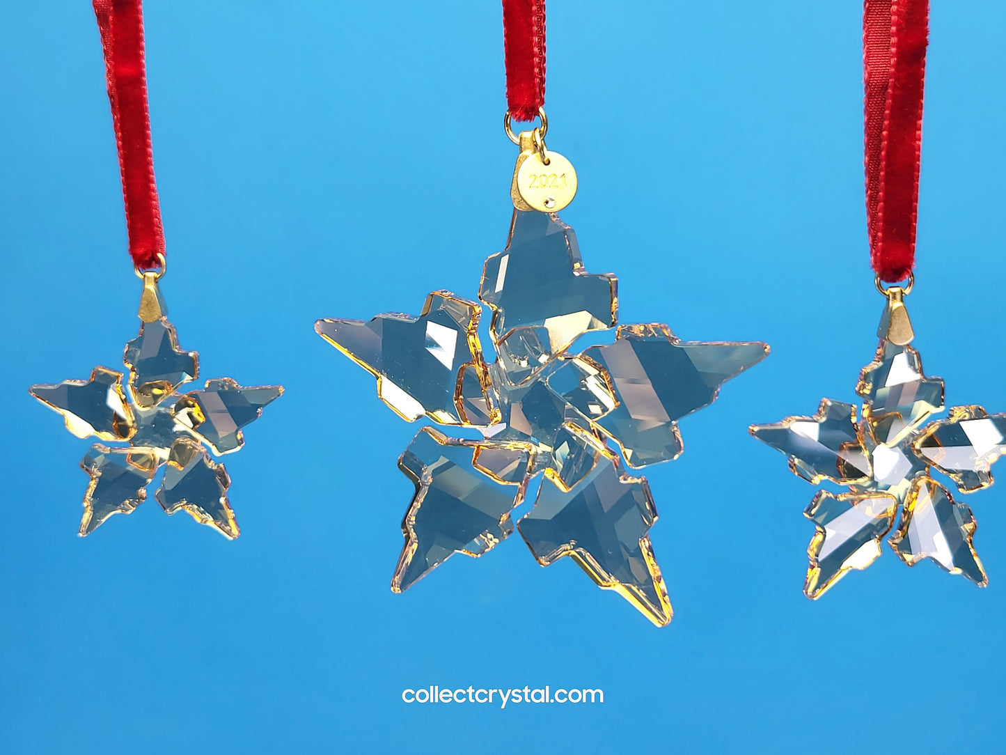 2021 CHRISTMAS ORNAMENT FESTIVE GOLD SET 5597133 Three piece set