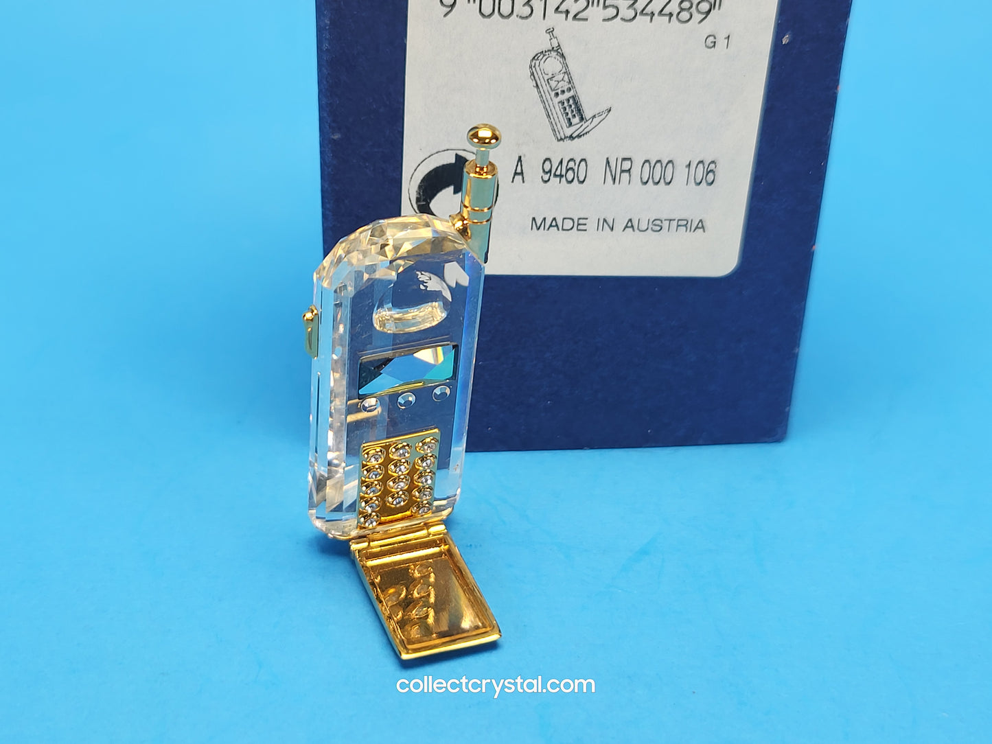 Memories Mobile Flip Cell Phone Figurine Gold Accents # 253448 boxed