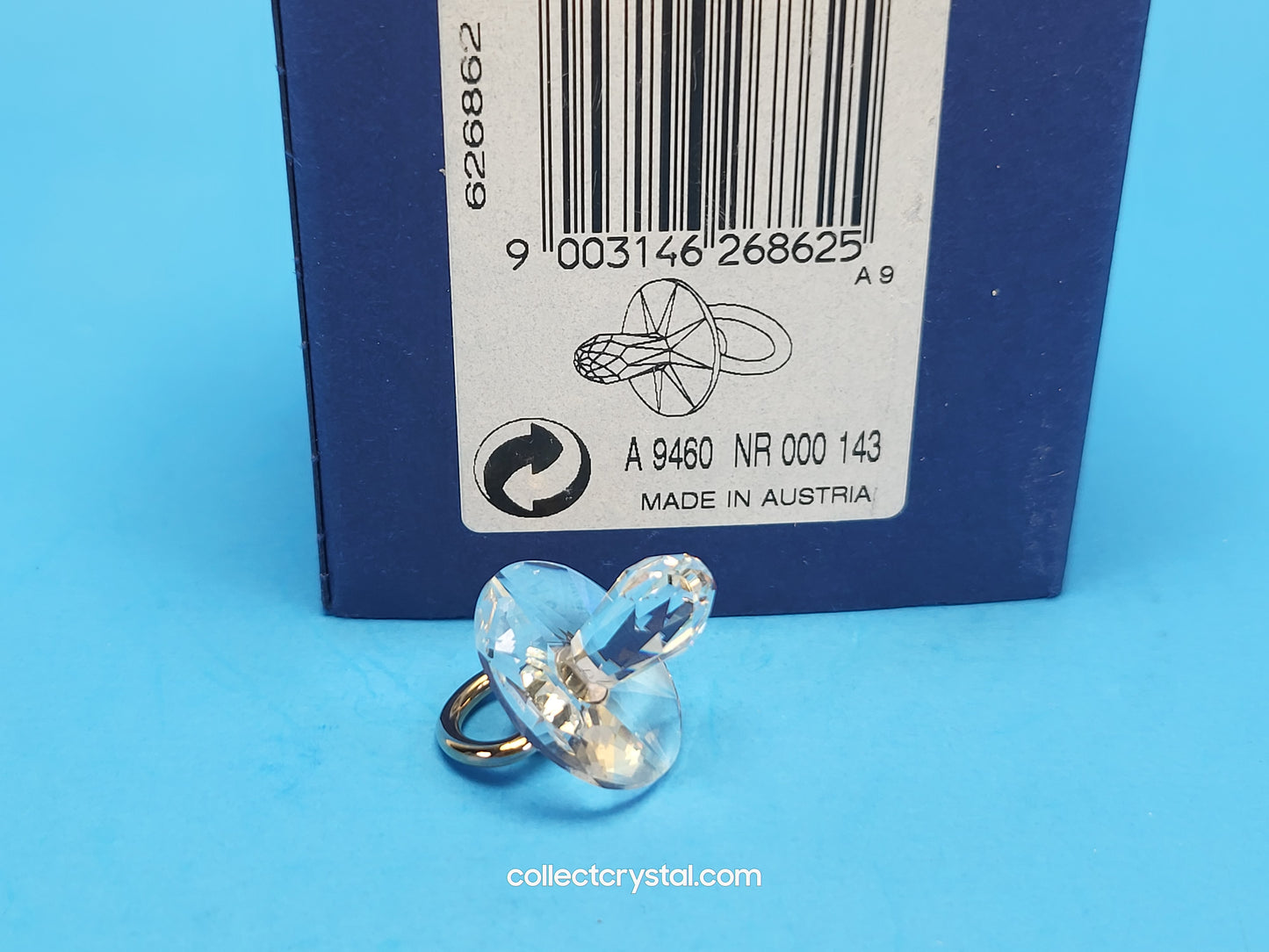 Crystal Memories Baby Pacifier with CLEAR RHODIUM # 626862