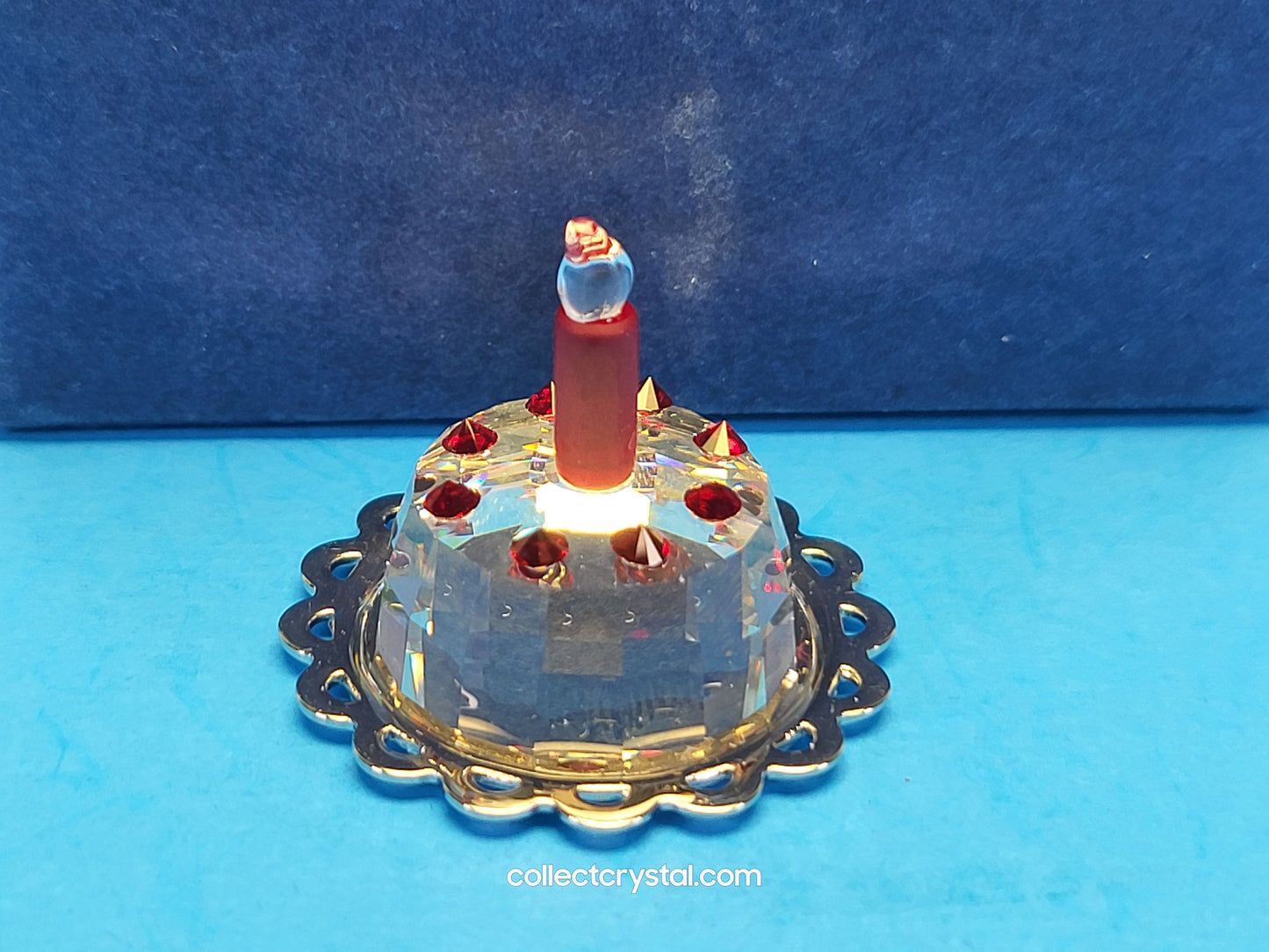 HAPPY BIRTHDAY CAKE ON rhodium PLATTER # 296555