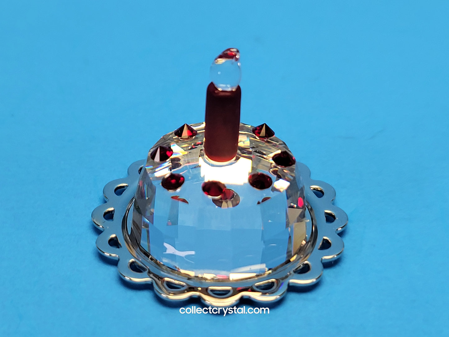HAPPY BIRTHDAY CAKE ON rhodium PLATTER # 296555