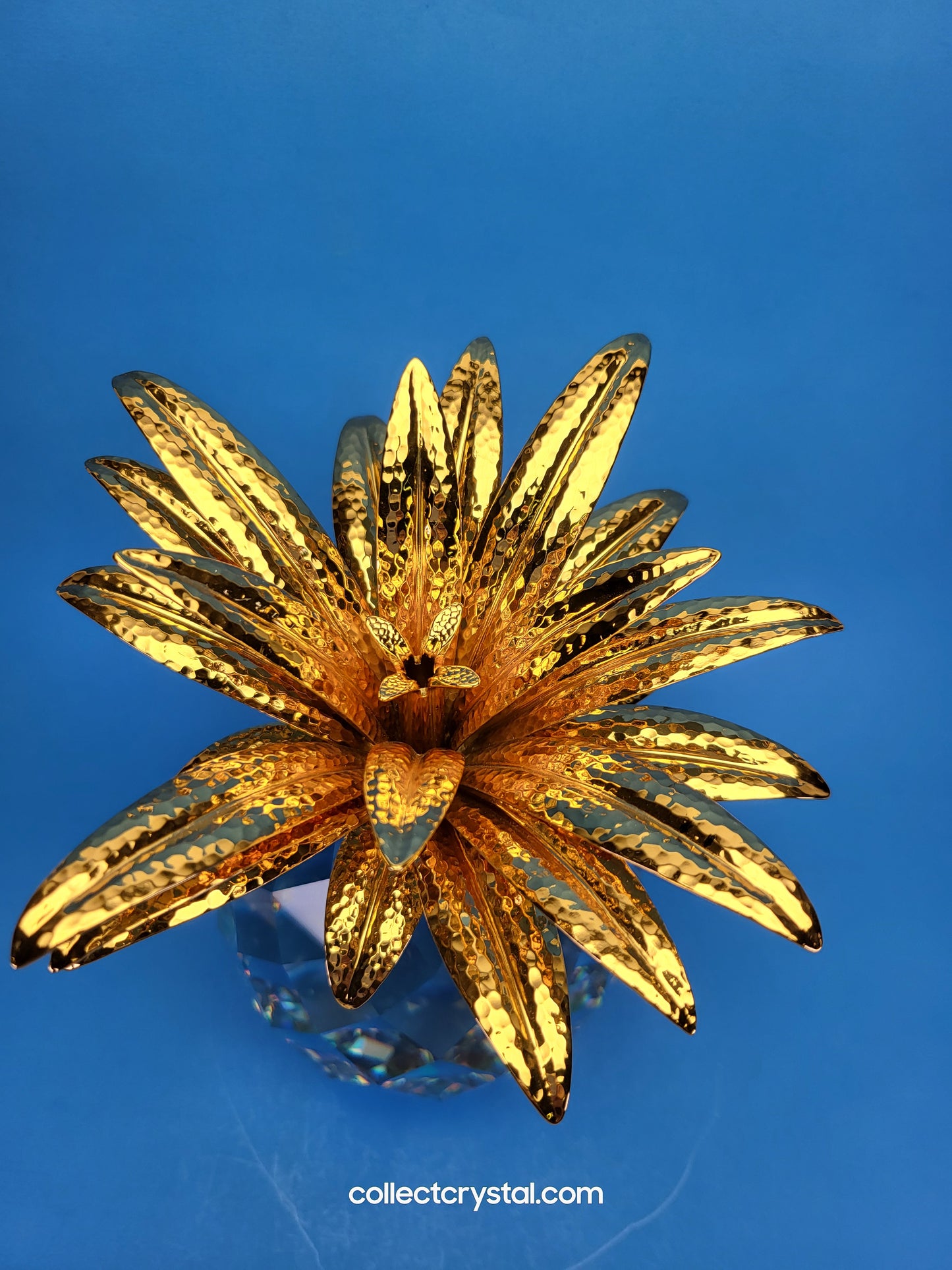 GIANT Pineapple Figurine with Gold Leaves 9.5in Tall 8lbs # 010116