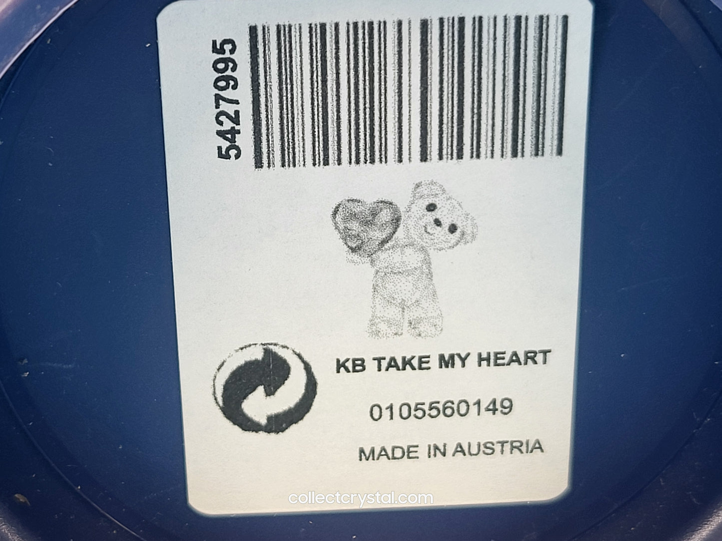 KRIS BEAR TAKE MY HEART Crystal Figurine # 5427995 Mib Complete