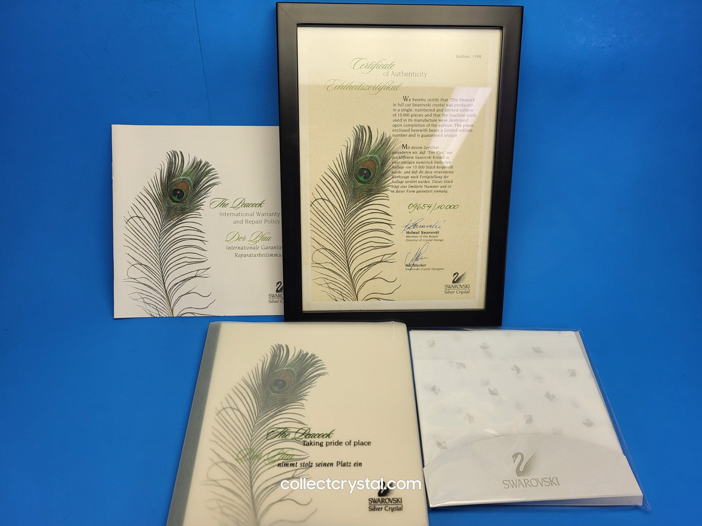 Lottery 1998 Limited Edition # 21872 Peacock Sculpture 9645 / 10,000