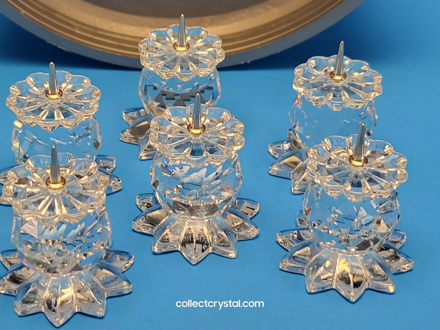 Giftware 131 CANDLEHOLDERS – SET OF 6 WITH POINTED BASES 010042