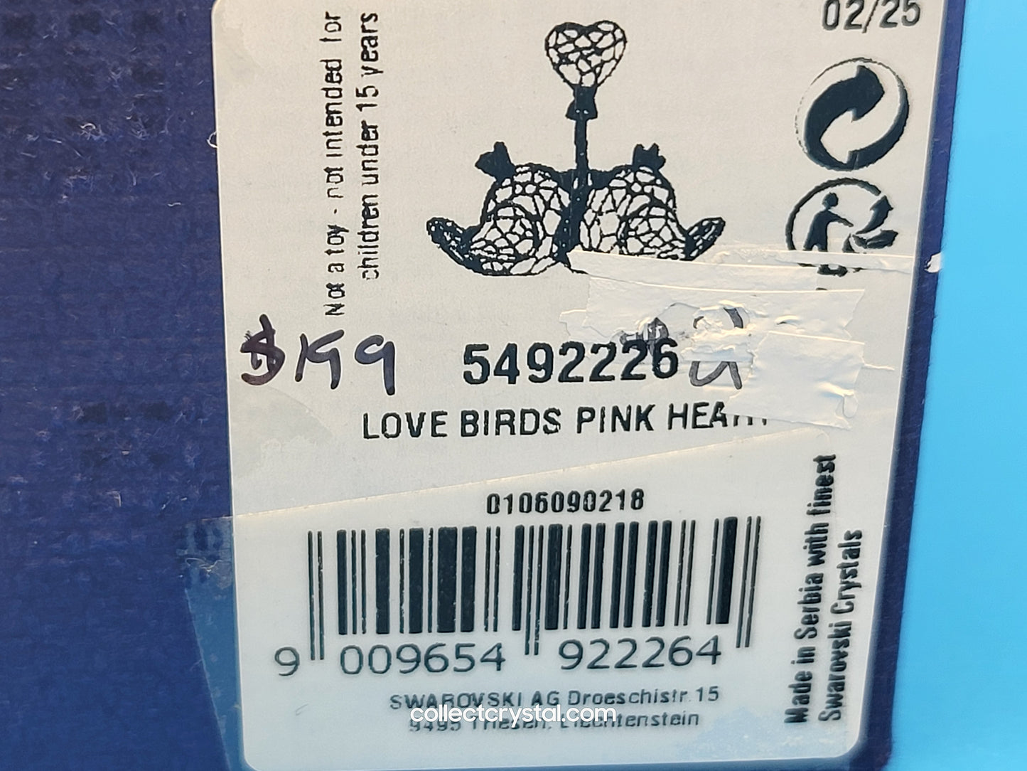 LOVEBIRDS PINK HEART 5492226 Bird Lovebird