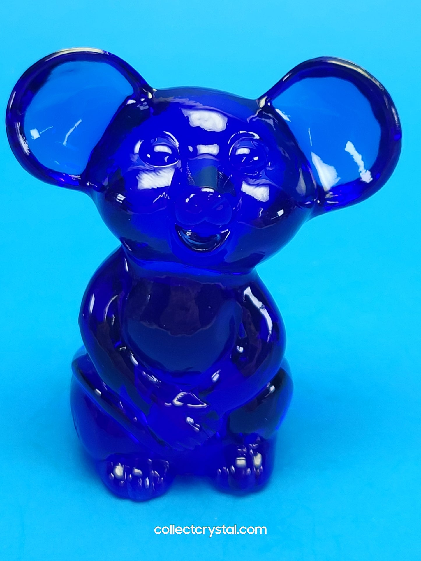 Fenton Glass Cobalt Blue Mouse Figurine