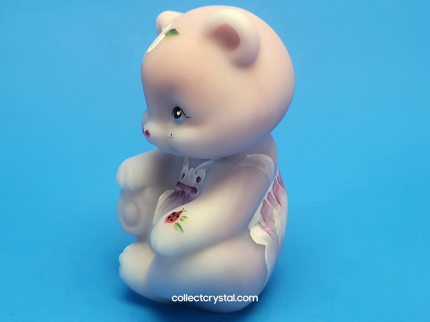 Fenton Sitting Bear ~ Limited Edition ~ Blue Burmese hand painted by Kitty Riley