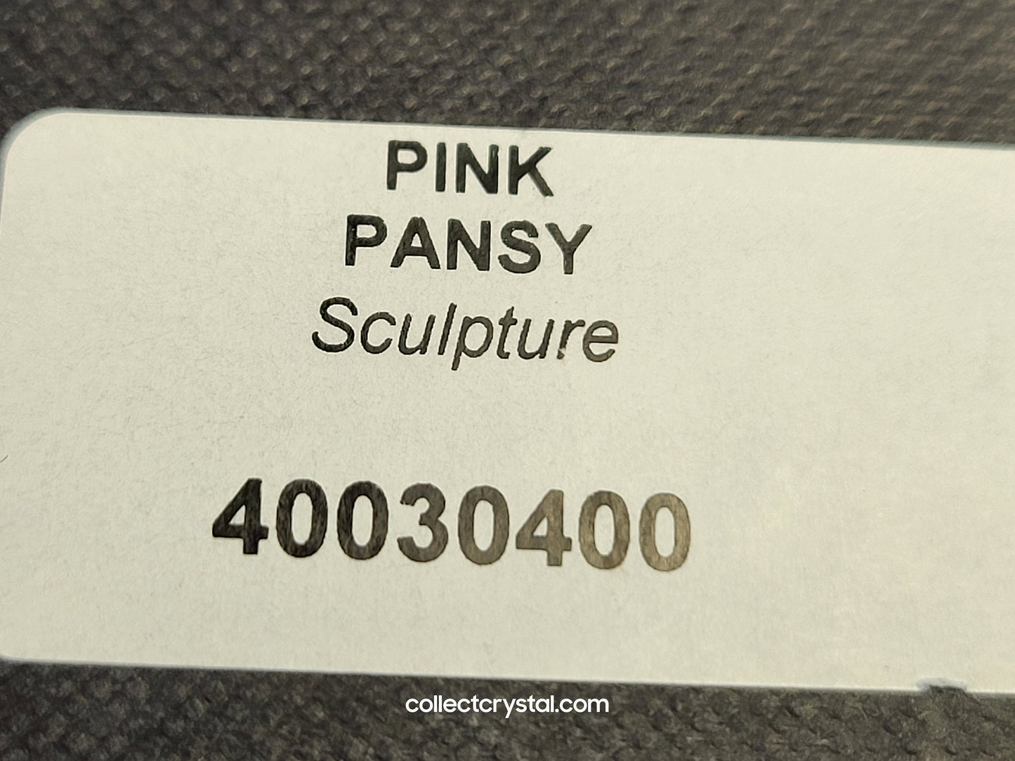 WATERFORD 2015 CRYSTAL FLEUROLOGY Pink PANSY FLOWER 11” Sculpture # 40030400