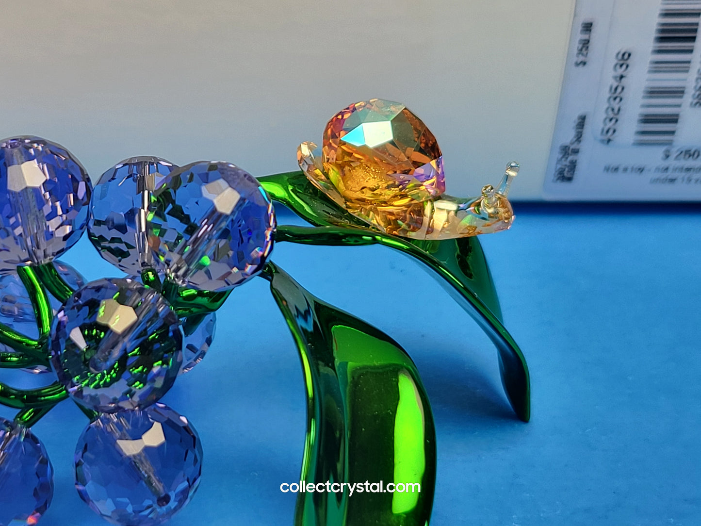 Idyllia Snail and Blueberries # 5667549 Crystal Figurine