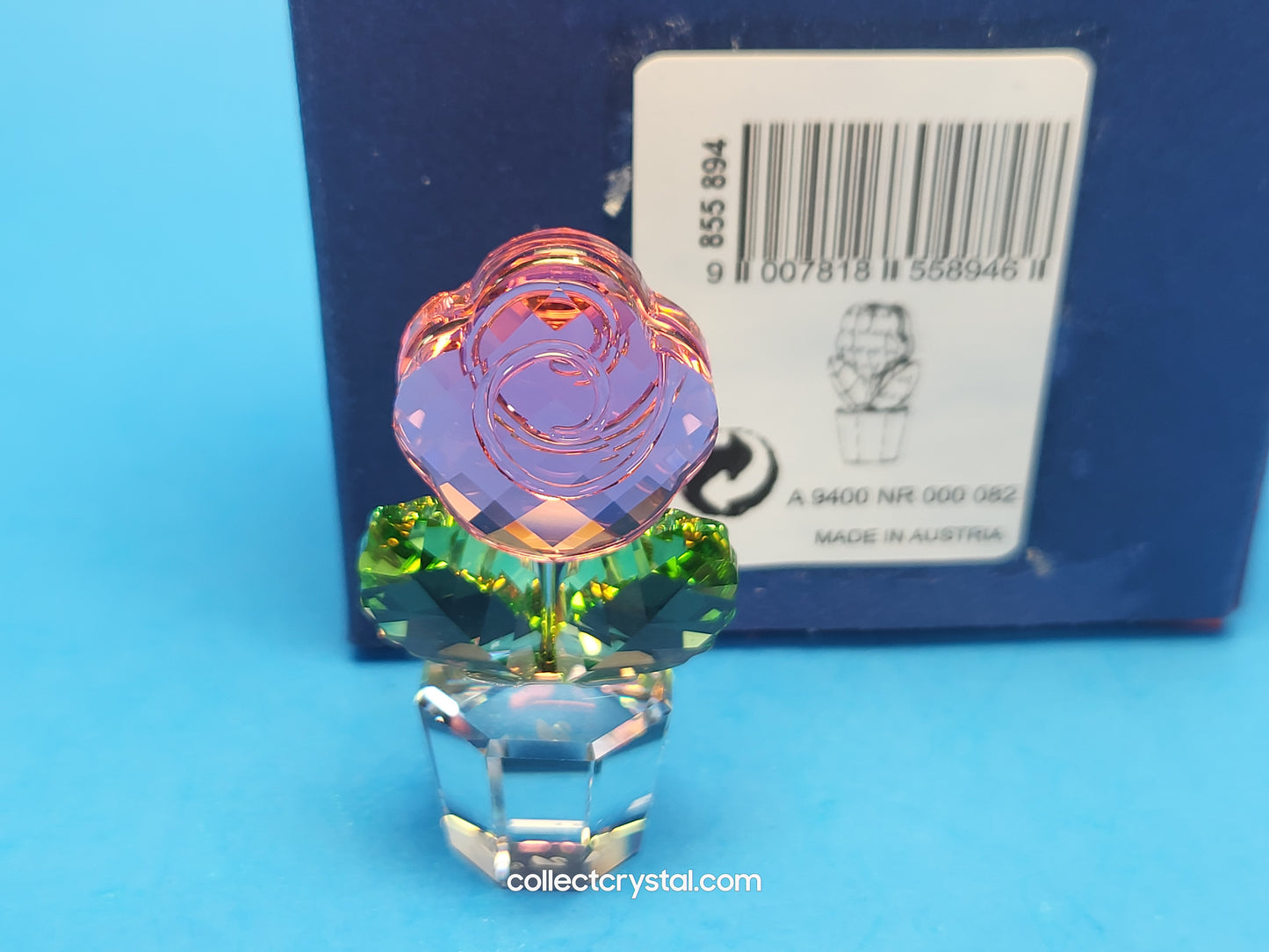 Happy Flowers Small Pink Rose In Clear Pot 855894